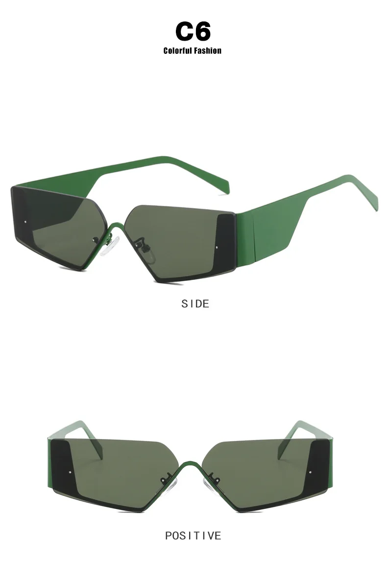 Unisex lässig Strand Sommerferien alltägliche Accessoires trend iges Design Sonnenbrille Mode tragen Gewürz Mädchen randlose Sonnenbrille – Detail 13