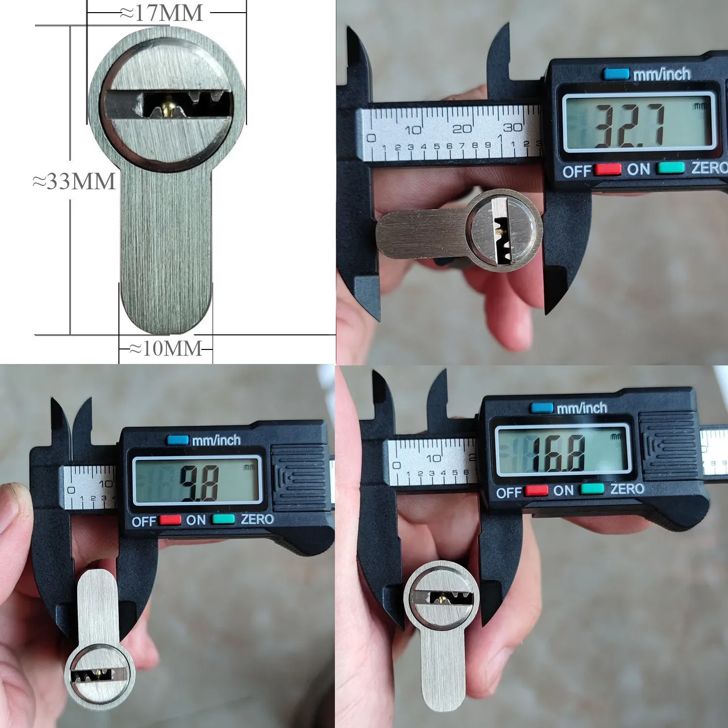 Door Lock Cylinder Copper Cylinder Outdoor Door Lock Entrance Lock 5 keys 50MM-120MM