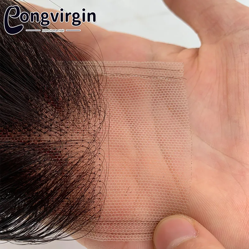 Human Hair Closure Straight 6x2 Lace Closure 2x6 Middle Part Pre Plucked Small Bleached Knots Hd Transparent 100% Human Raw Hair Straight Closure