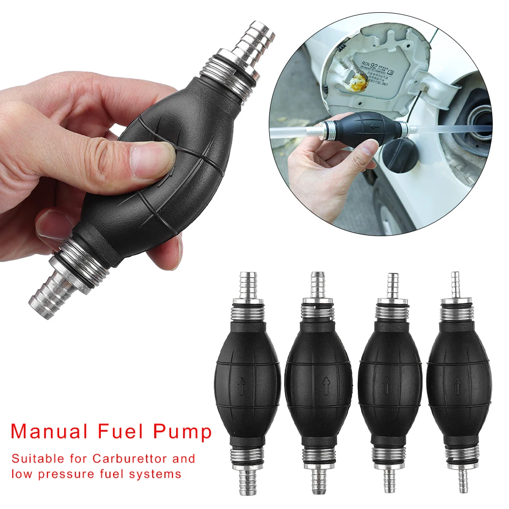Fuel Pump Transfer Pump 6mm/8mm/10mm/12mm Manual Rubber Aluminum Hand Primer Liquid Transfer