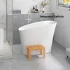 Japanese Soaking Bathtub 47'' Oblique Freestanding Tub Stone Resin Deep Soaking Bathtub in Matte White 1