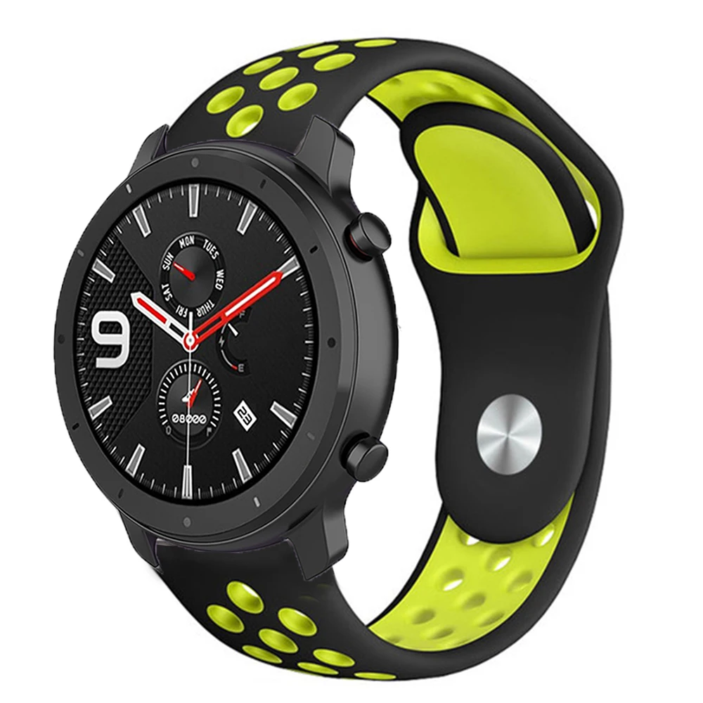 Two-Color Silicone Strap - 20/22mm Dual-Tone Band