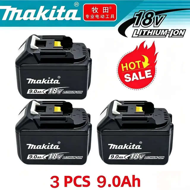 Batterie Li-Ion 100% Makita 18V 5Ah 6Ah 9Ah BL1830B BL1840B BL1850B BL1860BL grande capacité et longue durée de vie. 1