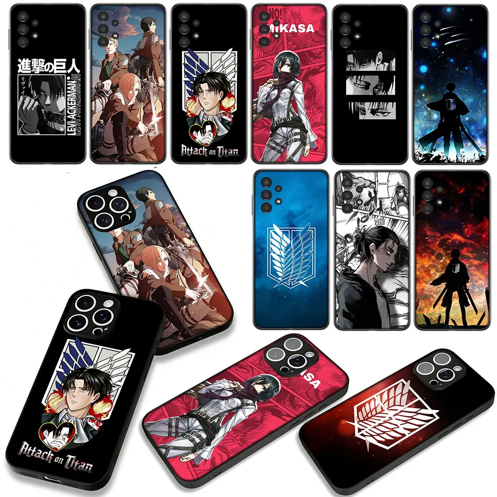 Attack Jaeger & Levi Anime Protective Phone Case - Sleek Design