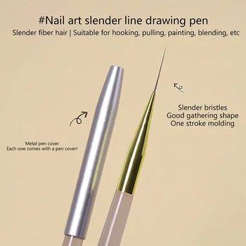 Pennelli per nail art Pennello per unghie in gel Pennello per pittura per smalto estremamente fine Disegno per nail art Design