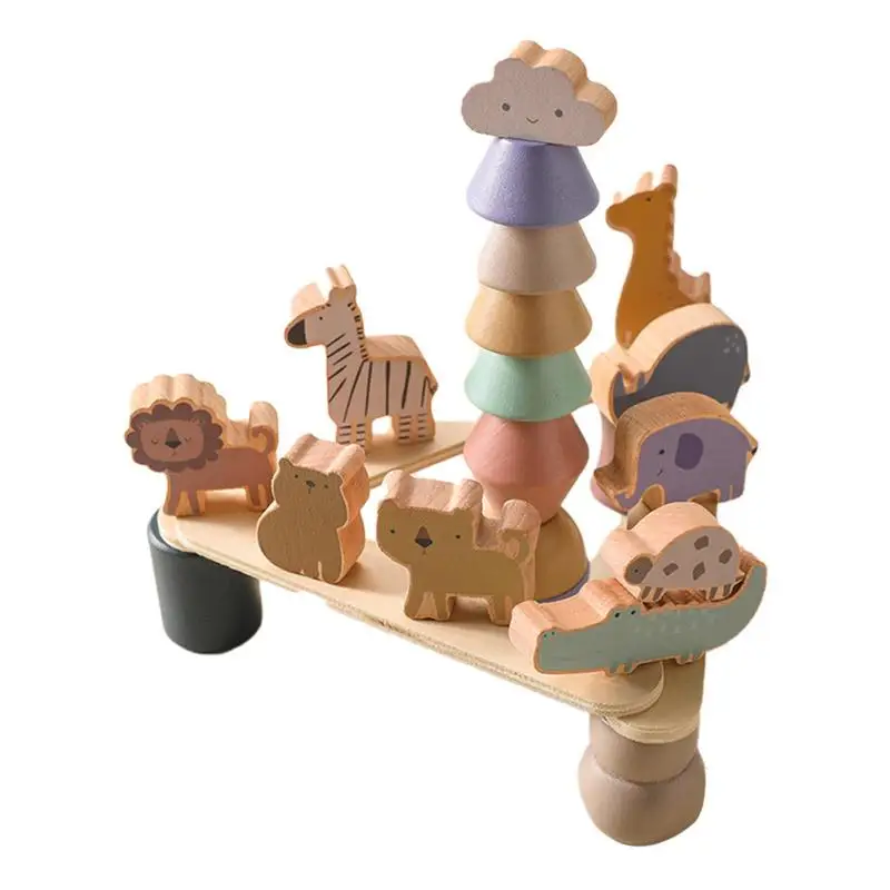 

Wooden Stacking Toys Animals Educational Balancing Wooden Animals Stacker Puzzle Classic Wooden Stacking Game Fun For The Whole