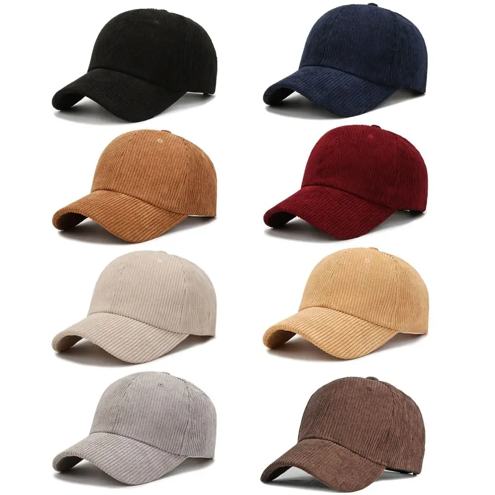 Outdoor Adjustable Hip Hop Spring Autumn Corduroy Baseball Cap Vintage Baseball Hat Women Men