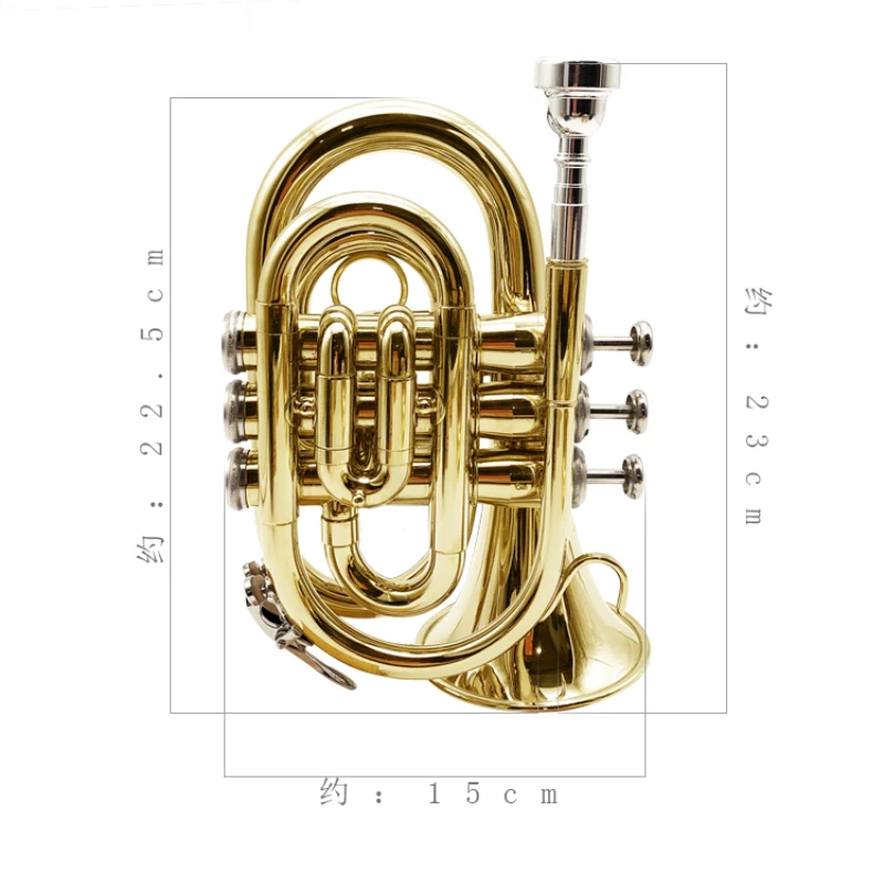 Palm Number in B Flat Trumpet Miniature Musical Brass Instruments Band Performance Accompany Trompeta Profesional Instruments