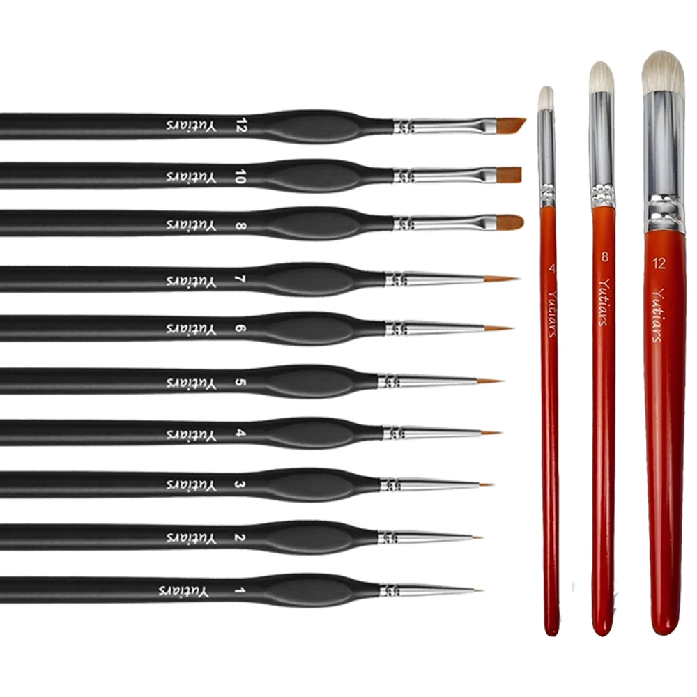 Juego De Pinceles De Pintura Para Detalles Finos, 11 Piezas, | Envío Gratis