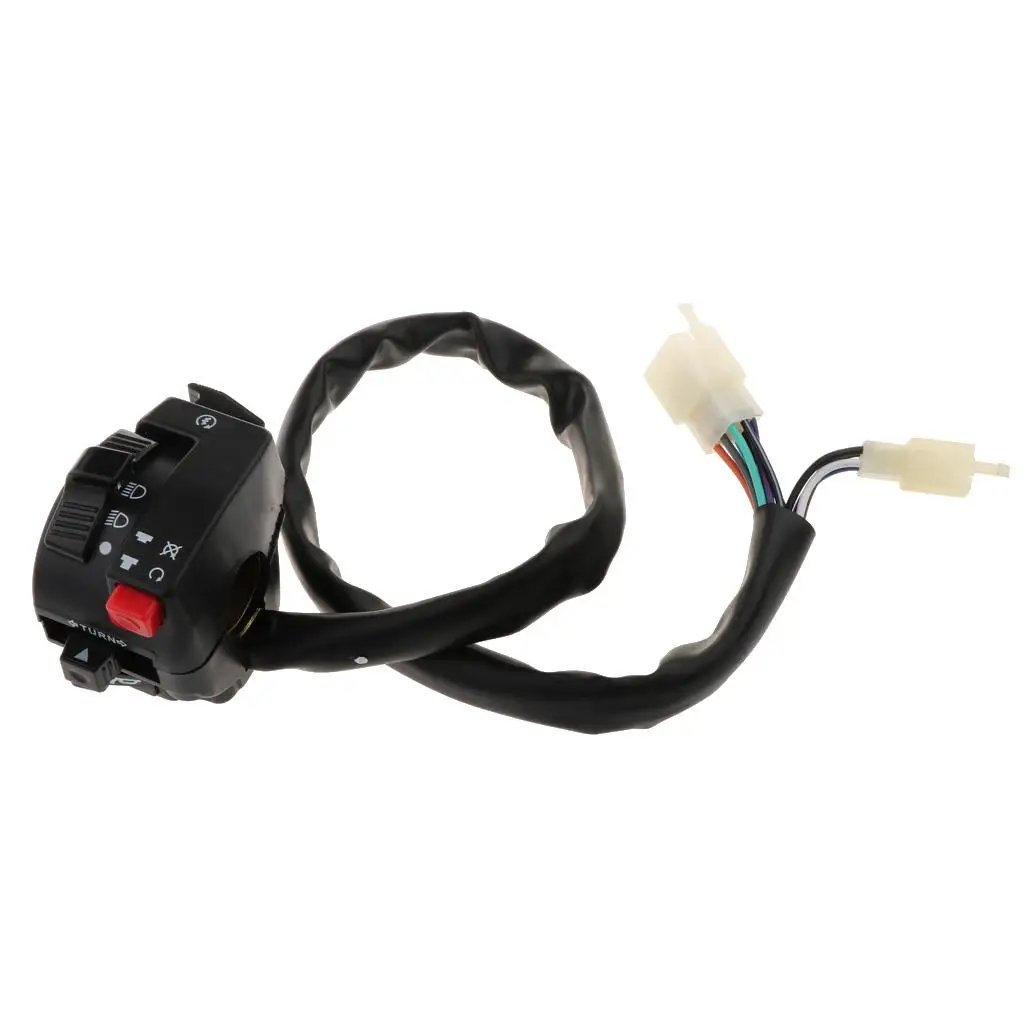 Motorcycle Handlebar Switch Assembly Multi-function Left Turn Horn Start Choke Starter Switch for 7/8