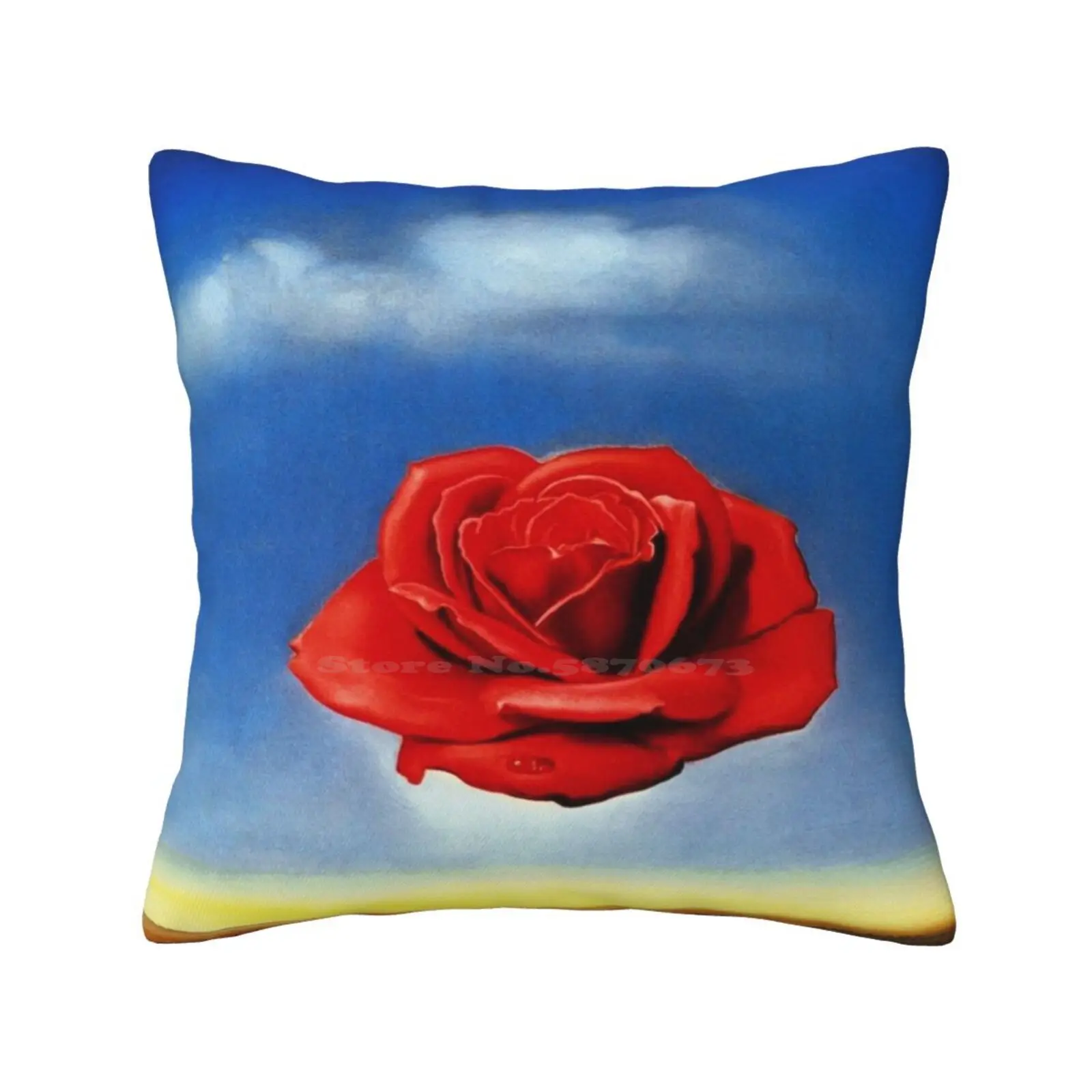 The Meditative Rose-Salvador Dali Funny Cute Decor Square Federa La Rosa Meditativa Salvador Dali Puzzle Nightmare