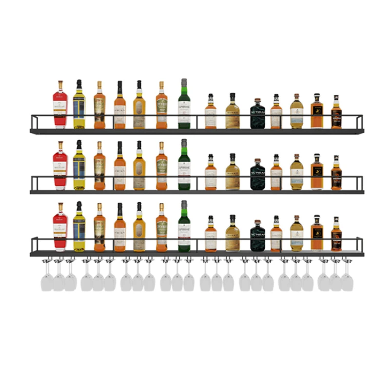 Bar Shelves Wine Fridge Cabinet Liquor Living Room Canteen Wall Furniture Storage Cabinets White Counter Beverage Cellar Rack