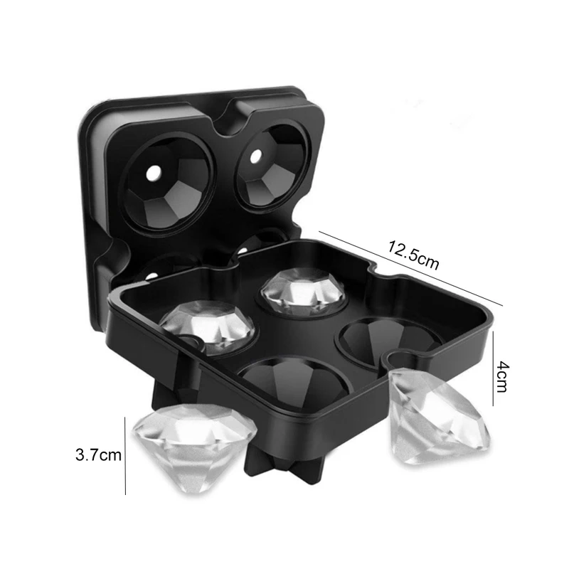 Firlar Molde para hacer hielo de Calavera, bandeja de bolas de huesos,  utensilios para dulces de cocina, utensilios de cocina, Bola de hielo 3D de  silicona de 4 rejillas 