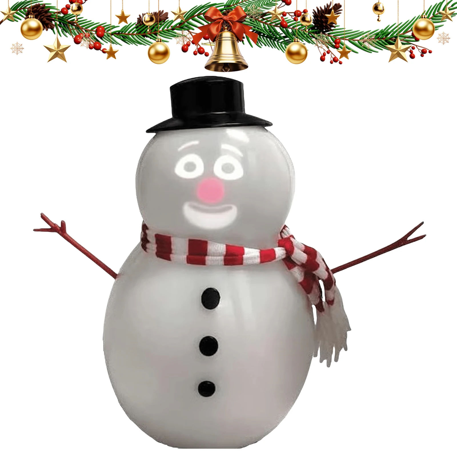 2025 Snowman Christmas Decorations Winking Snowman Statues Singing Interactive Christmas Toys for Indoor Apartment Bedroom