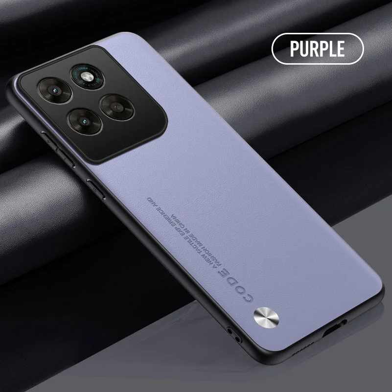 Elegant Plain Leather Phone Case - Premium Protective Cover