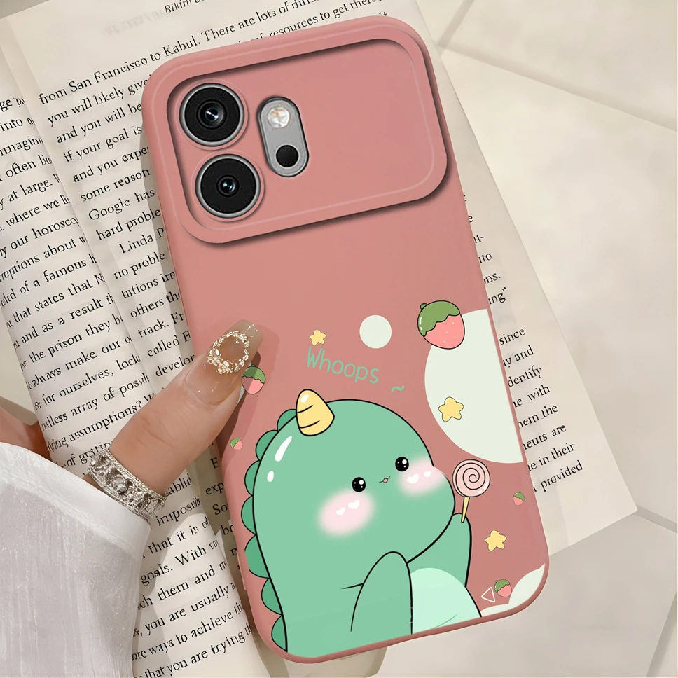 Multicolor Hearts Print Liquid Silicone Soft Shockproof Protective Phone Case