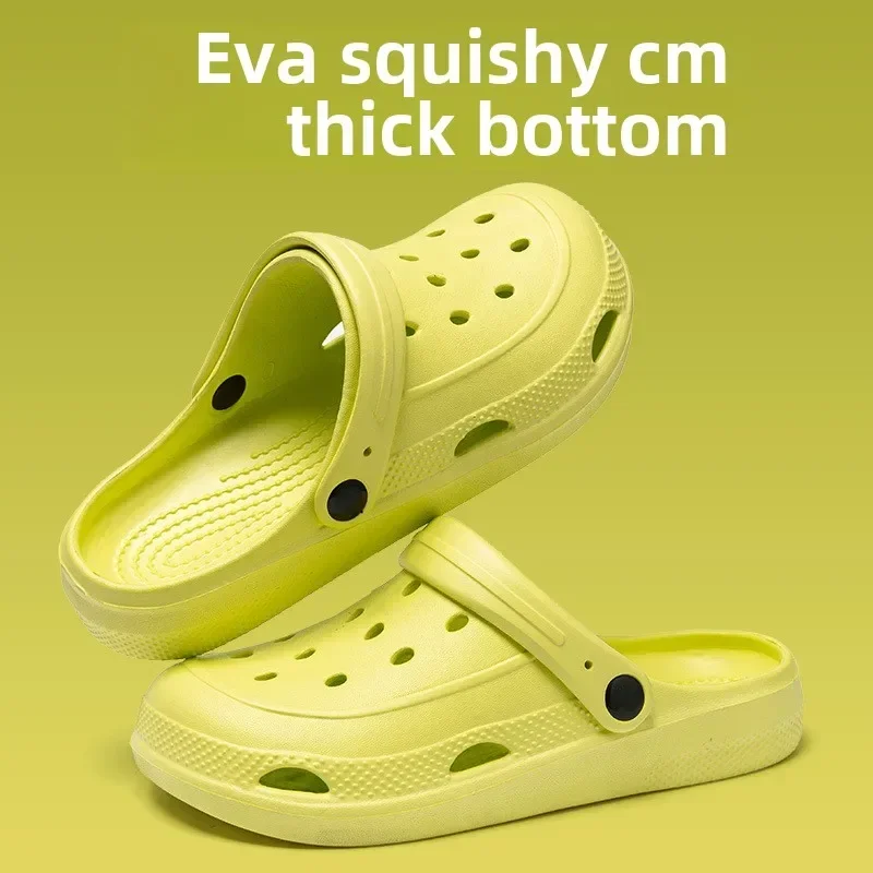Clogs Women Sandals Summer Casual EVA Lightweight Outdoor Women Is Shoes Anti Slip Thick Sole Beach Slides Casual Garden Shoes 3
