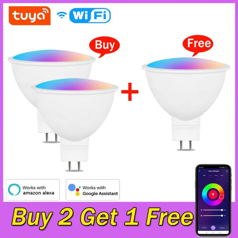 

Ewelink/Tuya MR16 Zigbee 3.0 LED Bulbs Wifi Smart LED Lamp RGB LED Light Bulb Remote Control Works With Alexa Google Home Yandex