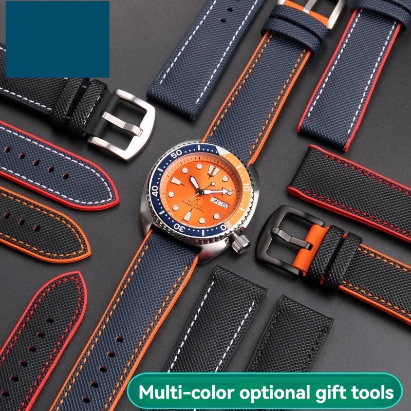 Universal Waterproof Rubber Watch Strap - Unisex, 19-24mm Adjustable Bracelet Wristband