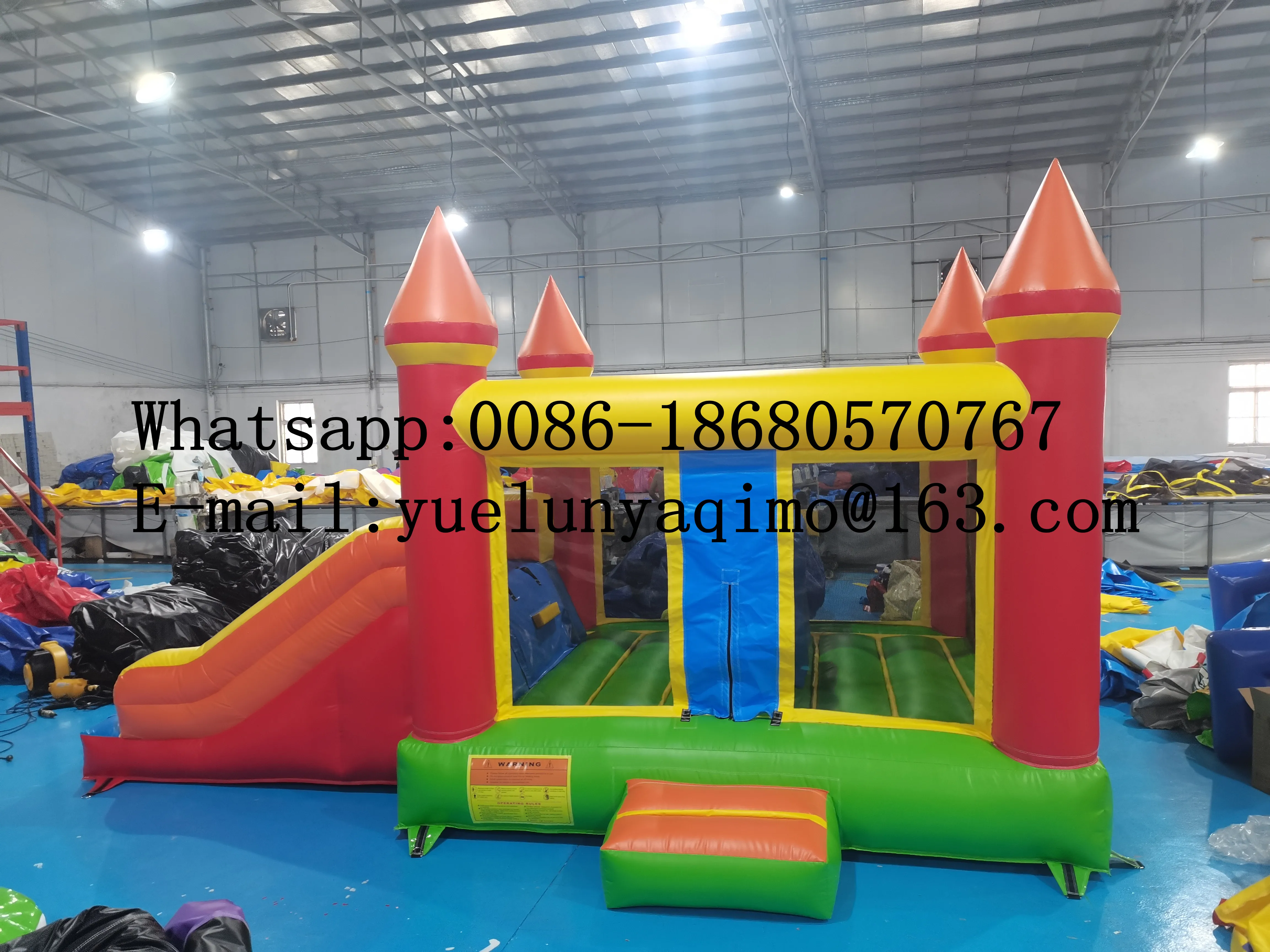 

Commercial grade indoor and outdoor bouncy castle slide trampoline combination YLY-043