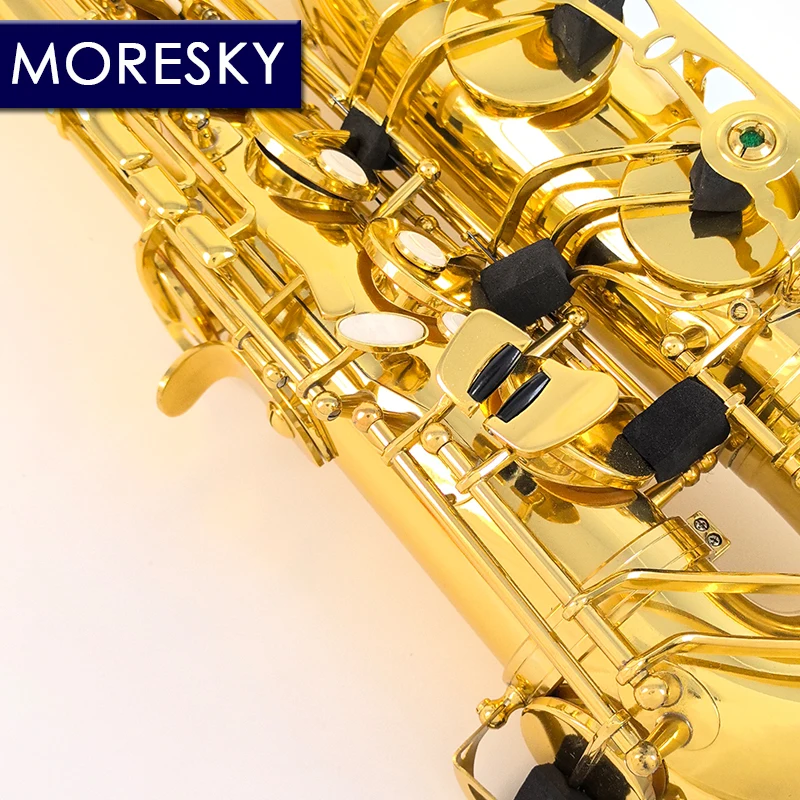 MORESKY Bb Tenor Saxophone Gold Keys With Case Music Instrument SAX MTS-101