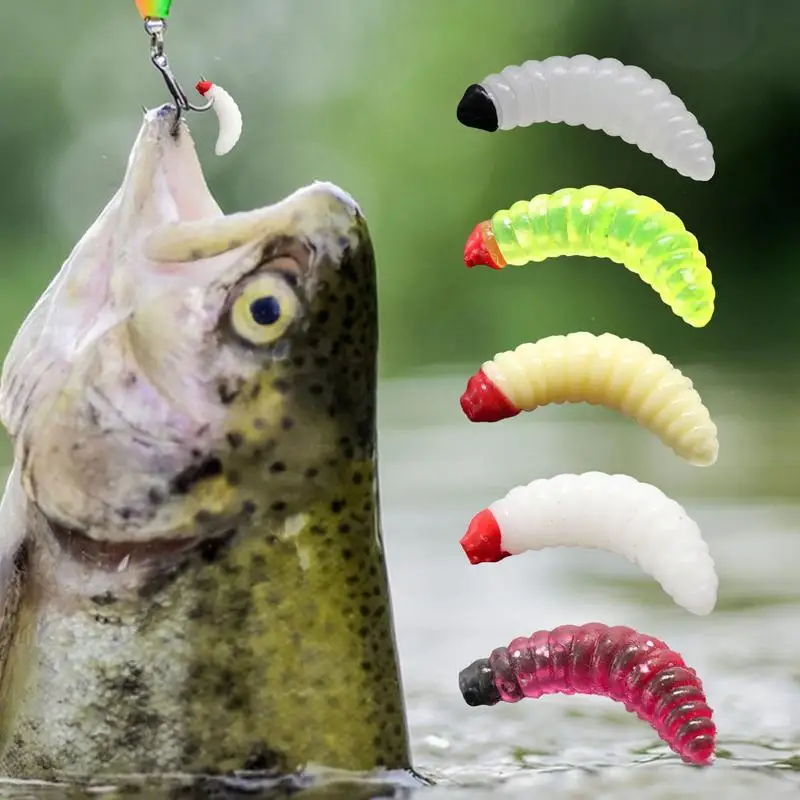 50pcs Worm TPR Floating Soft Plastic Bait Bionic Caterpillar Segemented  Swimbait Fishing Lure For Trout Bass Ned Wacky - AliExpress