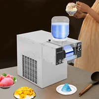 Machine à glace en flocons 120 kg/jour 750W 220V, machine à glace commerciale 8 vitesses refroidie par air, machine à glace en flocons pour salon de thé 8