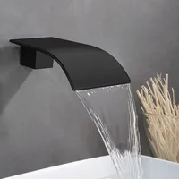High Flow Waterfall Spout Fixtures Filler Bathroom Waterfall Spout for Bathroom Sink and Tub Shower Wall Mounted 1