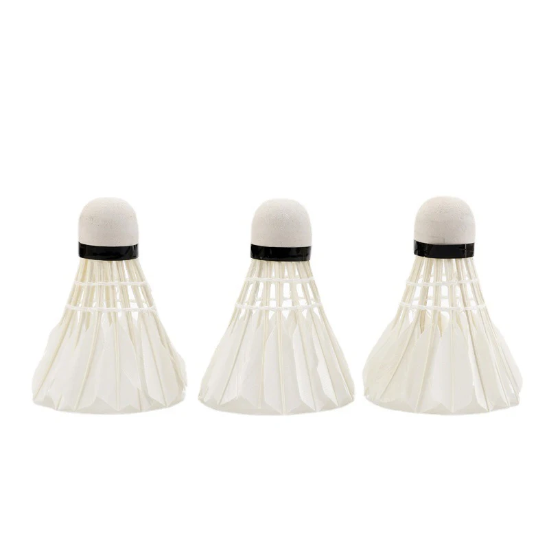 Professional Badminton Balls White Goose Feather Shuttlecock Stable Training Sport Badminton Ball Sport Accessories 12Pcs badminton shuttlecock