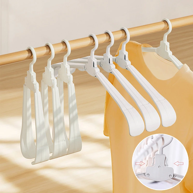 1pc Portable Folding Clothes Hanger Quickly Collect Clothes Save Time Closet Organizer Clothing Rack Plastic Storage Hangers