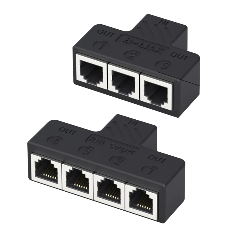 

RJ11 6P6C Telephone Splitter 1 to 3/4 Splitter Expand Connection Phone Accessory