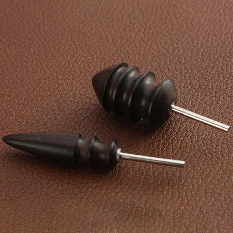 Leather Edge Electric Polishing Slicker Flat/Pointed Head Sandalwood Leathers Craft DIY Tools Tip Burnisher Wood Craft Tool leather craft tools