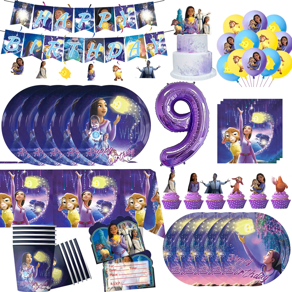 Wishing Princess Theme Party Decoration Supplies Tableware Set Cake Top Decoration Girl's Favorite Princess Party Accessories fairy ball birthday party decoration disposable tableware set picchu party balloon baby shower children s party supplies