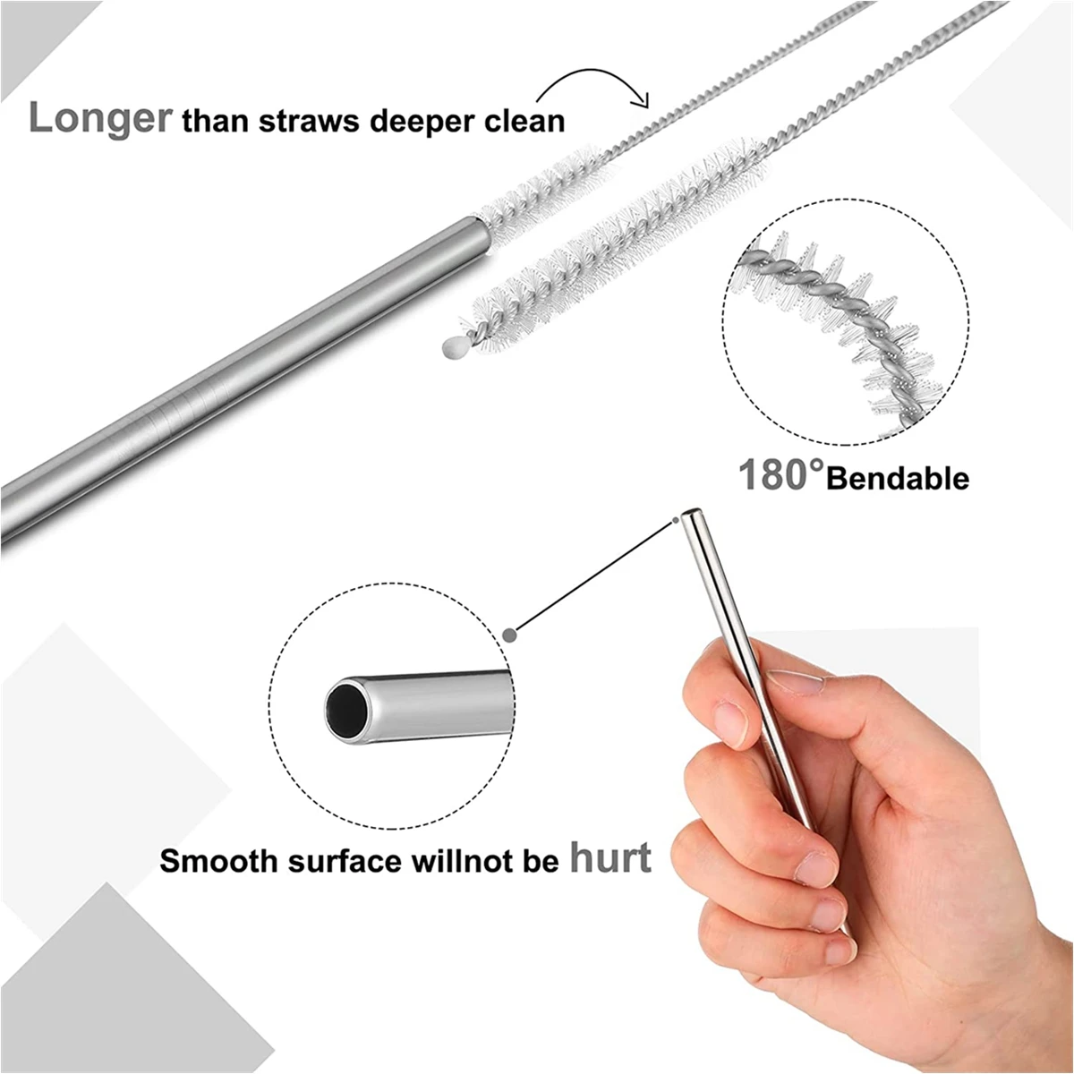 13/16cm Short 304 Stainless Steel Straws Metal Straws Reusable Drinking For Cocktail Bar Party Eco-friendly Drinkware metal straw set,metal straws,drinking straws,stainless steel straw