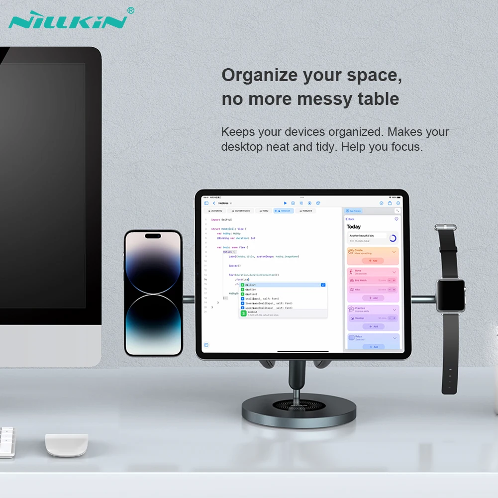 NILLKIN 조절식 마그네틱 스탠드, 아이패드 프로 12.9, 아이패드 프로 ..