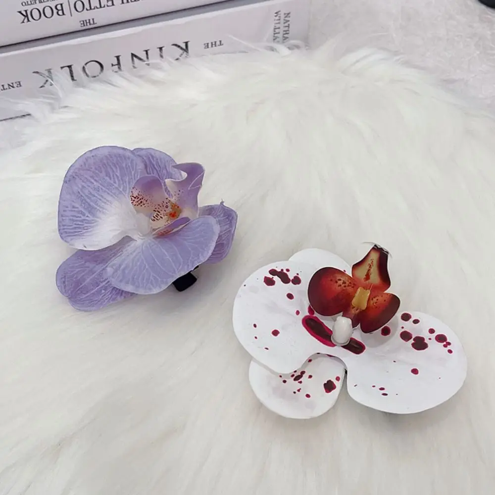 

Cloth Butterfly Flower Hair Clip Korean Style Butterfly Orchid Orchid Flower Hairpin Bohemian Style Seaside Vacation Headwear