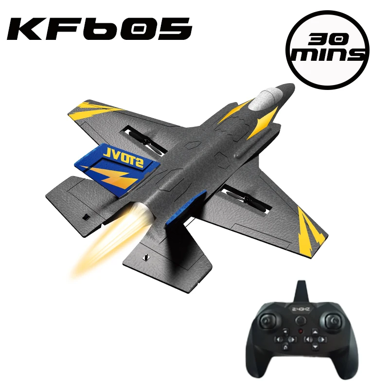 KF605 Glider 2.4G Gyroscope Fixed Wing RC Model Aircraft Durable EPP Foam Extra Long Flight Children's Electric Toys