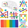 Montessori Rainbow Sticks Early Education Children's Puzzle Matching Counting Sticks Math Teaching AIDS Wooden Toys 2