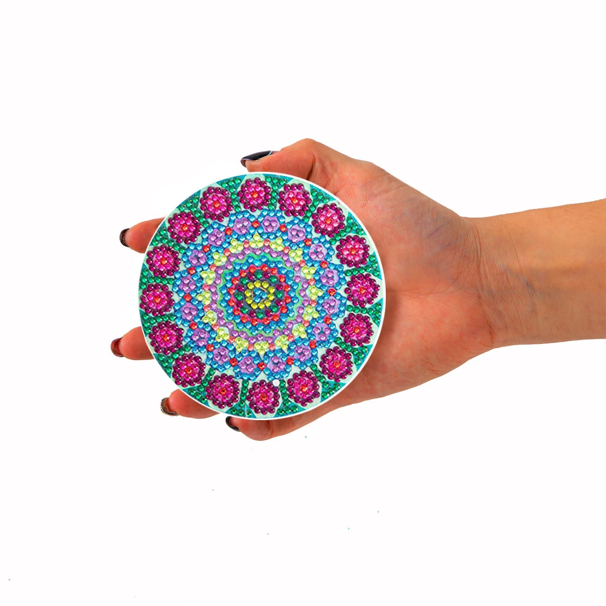 Diamond Painting 6/8pc/sets DIY Diamond Painting Coasters Full Drill Diamond Mosaic Mandala Round Cup Coasters with Holder