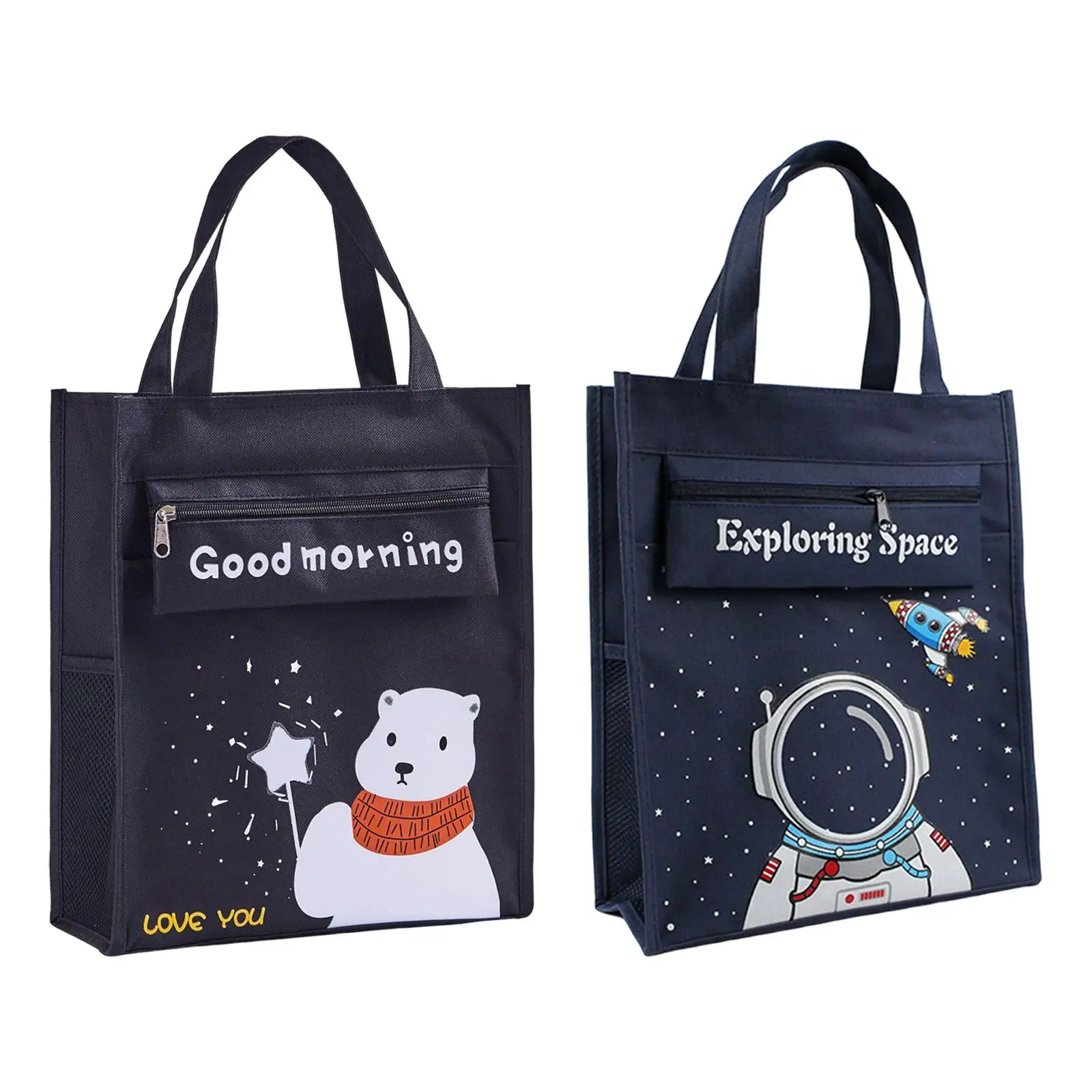 

Cute Kids Tote Bag Waterproof Oxford Cloth Handbag for Casual Outdoor Travel