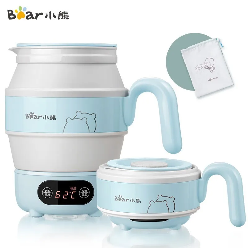 Folding Electric Kettle Portable Dechlorination Kettle Travel Home Automatic Power-off Constant Temperature Thermos Bottle