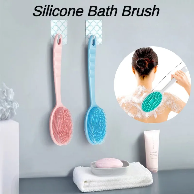 

Long Handle Bath Brush Soft Body Scrubber Shower Exfoliating Scrubs Exfoliator Skin Massager Cleaning Brush Bathroom Accessories