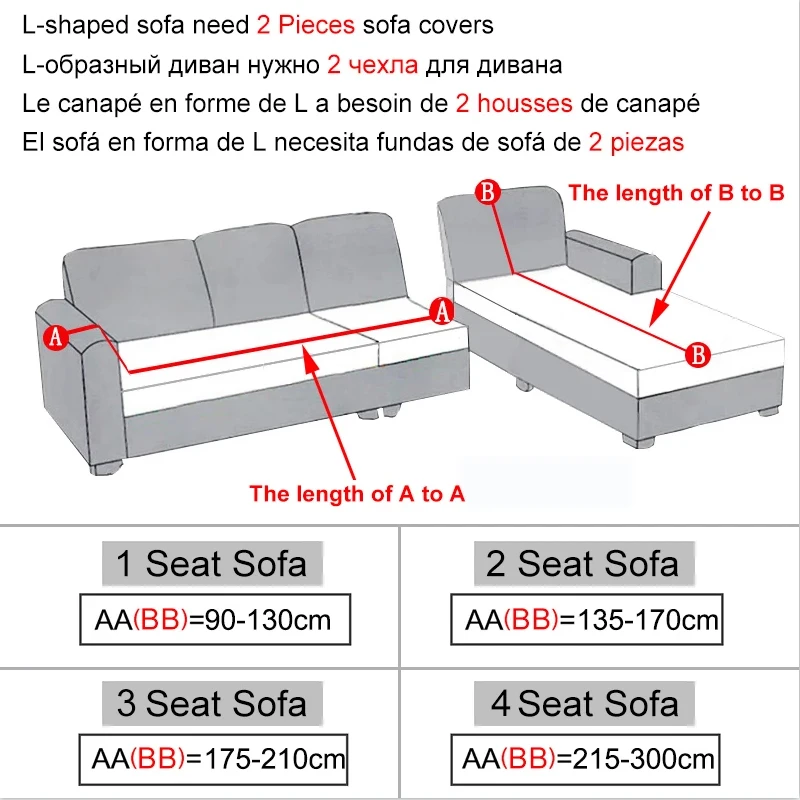 1/2/3/4 Seater Velvet Sofa Covers Stretch Couch Cover Thicken Adjustable Sofa Cover Slipcover Protector Armchair Covers For Home 3