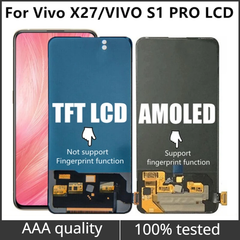 

6.39'' LCD For Vivo X27 V1829 LCD Display Touch Screen Digitizer Assembly Replacement for phone VIVO S1 PRO V1832 LCD Display