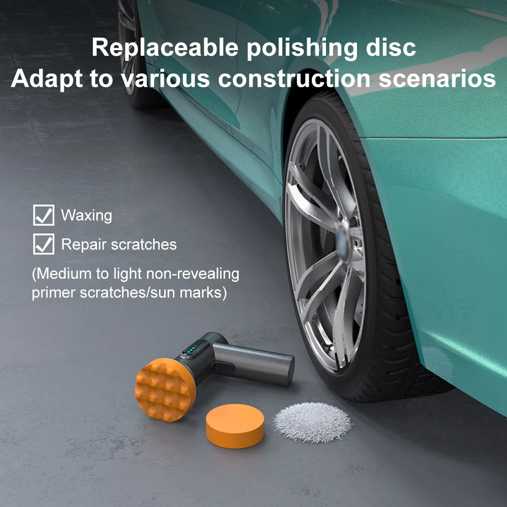 Car Polisher Handheld Wireless Polisher Car Polishing Waxing Machine Power Tool for Body Cleanig Waxing Repair car polisher