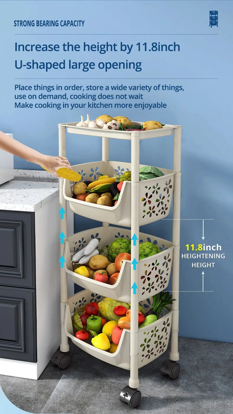 kitchen organization and storage rack