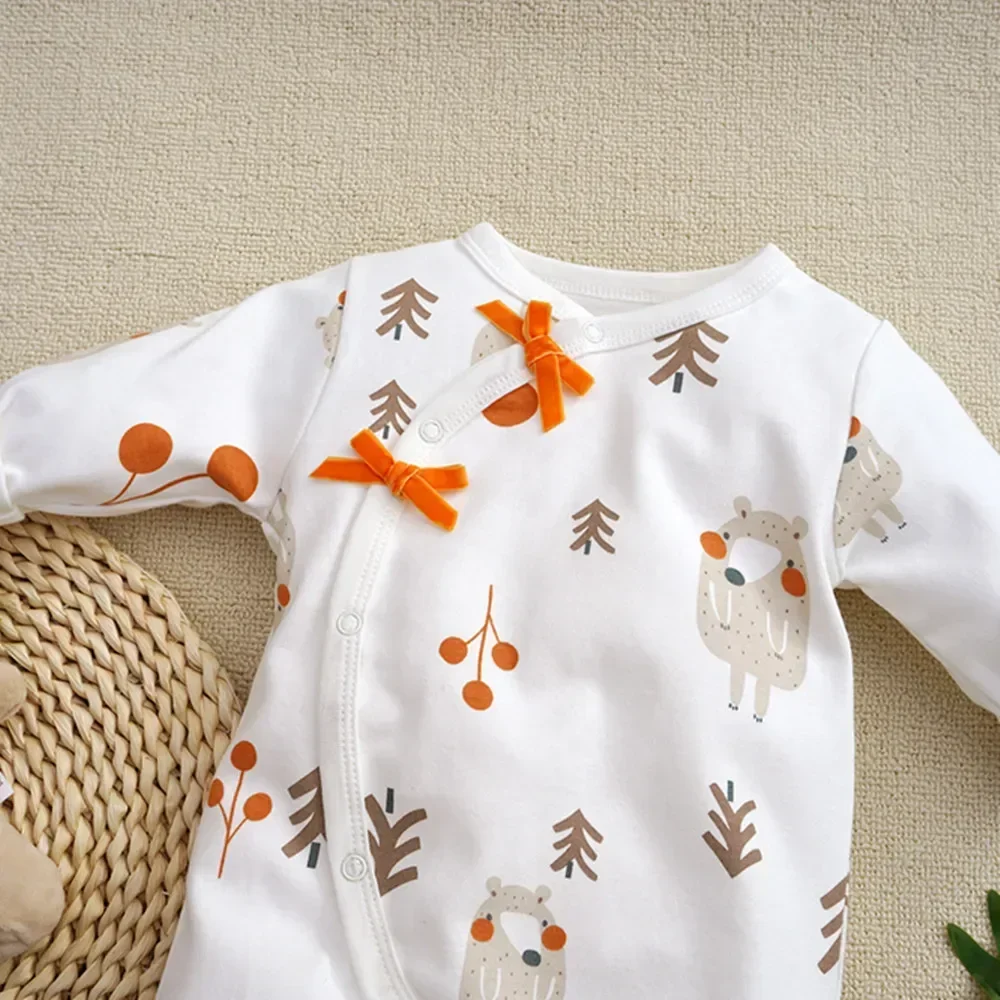 Baby Girl Rompers 0 to 12 months Spring Autumn Cotton Long Sleeve Print Infants Underwear Overalls baby clothes