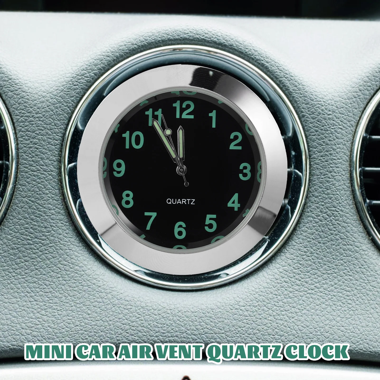 

Universal Car Dashboard Clock Air Outlet Clock Car Electronic Noctilucent Quartz Clock Luminous Pointer For Auto Interior