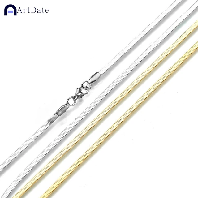 Bracelet Classique Minimaliste en Acier Inoxydable de 16 + 5cm pour Femme, Bijoux en Or, Largeur 2/3/4mm, Cadeau