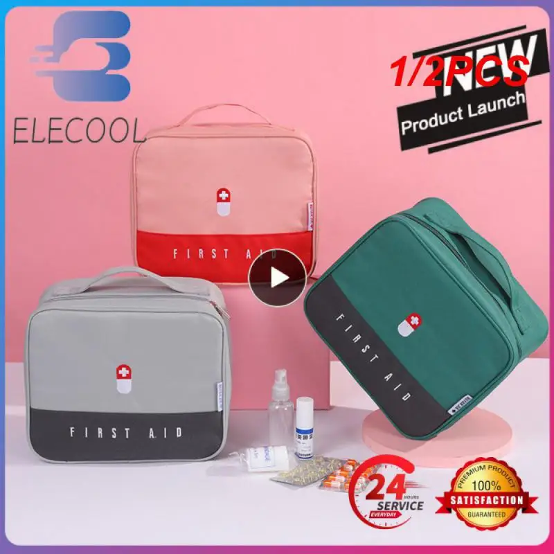

1/2PCS Travel Storage Box Portable First Aid Bag Household Carry-on Bags Classification Storage First